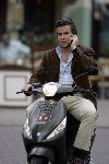 Amsterdam 2 mei 2005
Winston Gerschtanowitz op vespa scooter met gsm