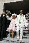Joure 28 mei 2005
Trouwen Yvonne Jaspers en Pieter v d Beukering.
Yvonne  en Ed Nijpels