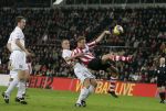 Eindhoven, 4 November 2006 Kompetitiewedstrijd PSV-NAC Eindstand 3-0 Seizoen 2006/2007
Jan Kromkamp in duel met Edwin de Graaf