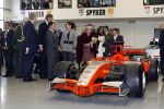 Zeewolde 1 november 2006
Koning Abdullah Koningin Rania en Koningin Beatrix op bezoek bij de spyker fabriek waar ze rondgeleid worden door Viktor Muller.