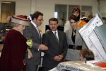 Zeewolde 1 november 2006
Koning Abdullah Koningin Rania en Koningin Beatrix op bezoek bij de spyker fabriek waar ze rondgeleid worden door Viktor Muller.
