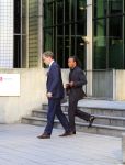 Amsterdam 3 oktober 2011
Edgar Davids verlaat de rechtbank na zaak met zijn ex Gladys Celosse met zijn advocaat
Peter Smulders bv