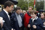 Den haag 9 oktober 2011
Rally tbv zeldzame ziekte fonds die vanaf het catshuis vertrekt. Premier Marc Rutte geeft het startsein. Mark Rutte met jan Peter Balkenende
Peter Smulders bv