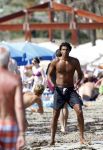 Ibiza 26 juli 2011
Pierre v Hooijdonk met vrouw en kinderen op het strand bij coco beach.
Peter Smulders bv
