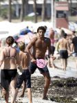 Ibiza 26 juli 2011
Pierre v Hooijdonk met vrouw en kinderen op het strand bij coco beach.
Peter Smulders bv