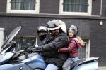 Amsterdam 29 oktober 2011
Reinout Oerlemans met baard en dochter Fiene op de motor.
Peter Smulders bv