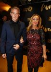 Amsterdam 18 oktober 2013
Art Rooijakkers wint met wie is de mol de televizierring. Art met Angela Groothuizen