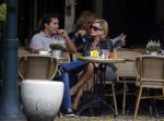 Amsterdam 22 oktober 2013
Connie Breukhoven op terras met haar zoon Marvin