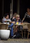 Amsterdam 22 oktober 2013
Connie Breukhoven op terras met haar zoon Marvin