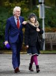 Leusden 8 november 2013
Crematie Leen Timp bij het crematorium in Leusden. Freek de Jonge met zijn vrouw