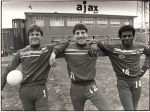 Amsterdam, 1984 De Meer AJAX stadion
Hans Galje, Jacques Storm en Stanley Menzo
Foto Peter Smulders BV
