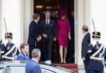 Den Haag, 8 November 2013
Staatsbezoek Belgie aan Nederland
Koningin Mathilde, Koning Filip, Koning Willem Alexander en Koningin Maxima, Mark Rutte en Elio Di Rupo
Foto Peter Smulders BV