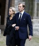 Delft 2 november 2013
Herdenkingsdienst voor prins Friso in de grote kerk in Delft.
Prinses Caroline met haar manAlbert Brenninkmeijer