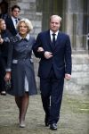 Delft 2 november 2013
Herdenkingsdienst voor prins Friso in de grote kerk in Delft.
Prinses Irene met haar zoon Prins Carlos de Bourbon