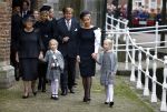 Delft 2 november 2013
Herdenkingsdienst voor prins Friso in de grote kerk in Delft.
Prinses Mabel en haar kinderen