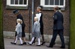 Delft 2 november 2013
Herdenkingsdienst voor prins Friso in de grote kerk in Delft.
Prinses Mabel en haar kinderen