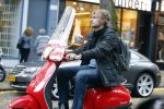 Amsterdam 23 oktober 2013
Victor Reinier op zijn vespa scooter.