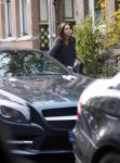 Amsterdam 31 oktober 2014
Annemarie v Gaal stapt uit haar mercedes SL cabrio.