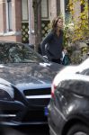 Amsterdam 31 oktober 2014
Annemarie v Gaal stapt uit haar mercedes SL cabrio.