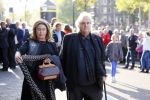 Amsterdam27 oktober 2014
Herdenkingsdienst Seth Gaaikema in de westertoren in Amsterdam. han Pekel met zijn vrouw