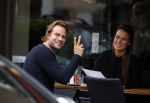 Amsterdam 9 november 2015
Dirk Taat met zijn vriendin op terras.