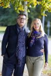 Montferland 25 oktober 2015
Emile Ratelband met zijn nieuwe vriendin Linda Snel bij zijn huis.