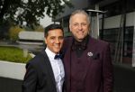 Hilversum 18 oktober 2015
Premiere nieuwe show in studio 21 Pandora. Gordon met ex vriend Patrick
