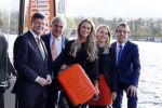 Amsterdam 12 november 2015
Presentatie koffers van de NOC NSF van princess voor Rio 2016 bij restaurant het Bosch.
Jan  Peter Balkenende, Andre Bolhuis, Inge de Bruijn, Florentine en Tim Ouborg