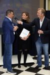 Amsterdam 19 oktober 2015 
Boekpresentatie Sacha de Boer en Jacob Jan Boerma in hotel Krasnapolsky. Man Rick Nieman praat het aan elkaar.