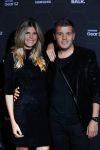 Amsterdam 29 oktober 2015 
Presentatie nieuwe samsung smart watch in samenwerking met BALR. in the harbour club.
Kim Kotter met Jaap Reesema