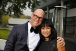 Hilversum 18 oktober 2015
Premiere nieuwe show in studio 21 Pandora. Rene Ros met vrouw