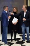 Amsterdam 19 oktober 2015 
Boekpresentatie Sacha de Boer en Jacob Jan Boerma in hotel Krasnapolsky. Man Rick Nieman praat het aan elkaar.