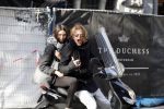 Amsterdam 2 november 2015
Tygo Gernandt met zijn nieuwe vriendin Annewil Hokken op de scooter