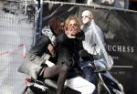 Amsterdam 2 november 2015
Tygo Gernandt met zijn nieuwe vriendin Annewil Hokken op de scooter