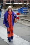Amsterdam 27 oktober 2015 
Willeke Alberti op straat.