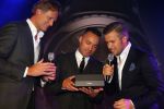 Amsterdam 29 oktober 2015 
Presentatie nieuwe samsung smart watch in samenwerking met BALR. in the harbour club.
Demy de Zeeuw met Winston Gerstanowitz en Willem Visser