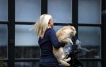 Amsterdam 24 oktober 2016
Bridget maasland met hond bij haar huis