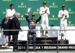 Francorchamps Spa 27 augustus 2016
F1 GP Spa Francorchamps. Daniel Ricciardo Lewis Hamilton en Nico Rosberg