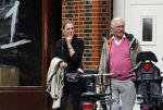Amsterdam 8 oktober 2016
Frits Kroymans met een vriendin op de cornelis schuytstraat