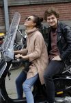 Amsterdam 8 oktober 2016
Holly Brood met vriend Soy Kroon op vespa scooter