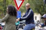 Amsterdam 8 oktober 2016 
Jimmy Geduld met zijn dochter op de fiets