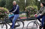 Amsterdam 8 oktober 2016 
Jimmy Geduld met zijn dochter op de fiets