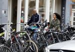 Amsterdam 8 oktober 2016 
Jimmy Geduld met zijn dochter op de fiets