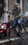 Amsterdam 9 november 2016
Jimmy Geduld op de fiets in de stad.