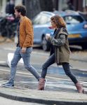 Amsterdam 6 november 2016
Katja Schuurman met haar vriend en aanstaande man Freek van  Noortwijk doen samen boodschappen