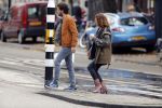 Amsterdam 6 november 2016
Katja Schuurman met haar vriend en aanstaande man Freek van  Noortwijk doen samen boodschappen