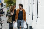Amsterdam 6 november 2016
Katja Schuurman met haar vriend en aanstaande man Freek van  Noortwijk doen samen boodschappen