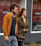 Amsterdam 6 november 2016
Katja Schuurman met haar vriend en aanstaande man Freek van  Noortwijk doen samen boodschappen