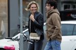 Amsterdam 18 oktober 2016
Myrthe Mylius met haar nieuwe vriend Sebastian Schneberger op terras in Amsterdam en onderweg naar Riviera Maison.