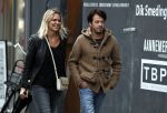 Amsterdam 18 oktober 2016
Myrthe Mylius met haar nieuwe vriend Sebastian Schneberger op terras in Amsterdam en onderweg naar Riviera Maison.